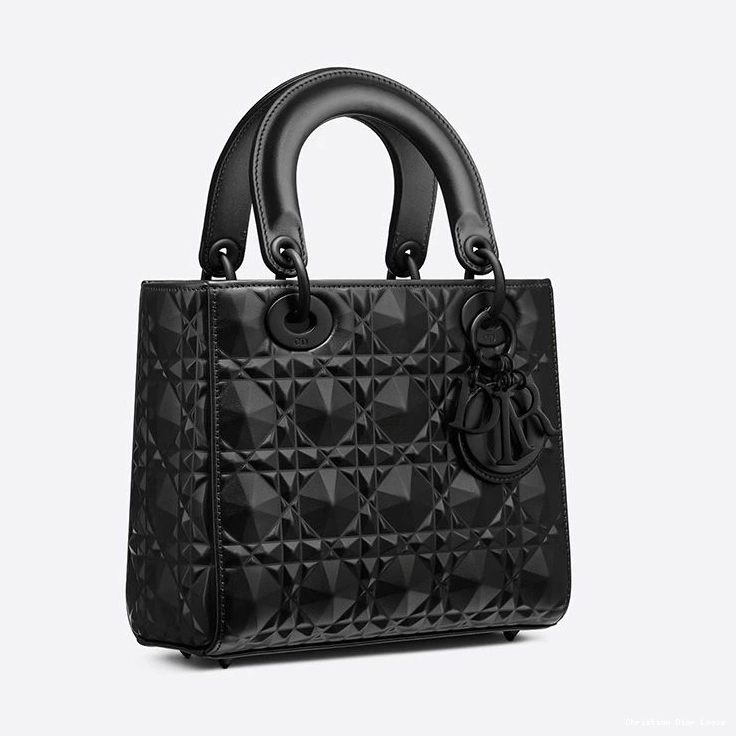 Cheap Black Cannage Diamond Dior Calfskin with Ultramatte Lady ABCDior Motif Bag My 0812 Luxury